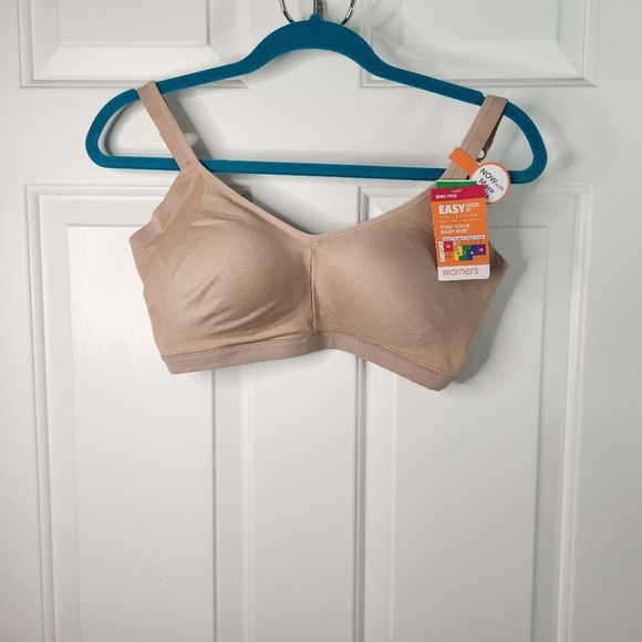 Women's Warners Bra Sz L Nude All Over Stretch NWT - Picture 2 of 12